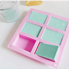 Molde de Silicona Rectangular x6 Cavidades – Jabón y Cake