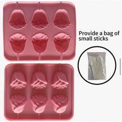 Molde Silicona Rosas 3D Desmontable de 2 piezas