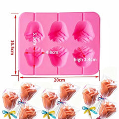 Molde Silicona Rosas 3D Desmontable de 2 piezas