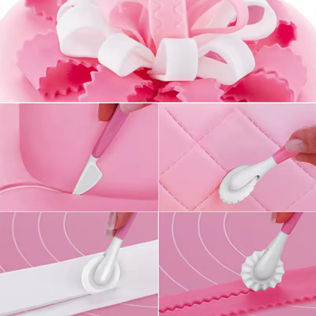 Set de Herramientas para Modelado, Corte y Marcado de Fondant x4