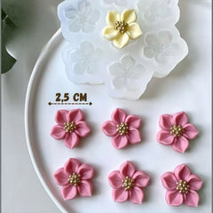 Molde Silicona Flor Cerezo Mini x 7