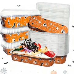 Molde Horneable Rectangular con Tapa Halloween #1 x 5