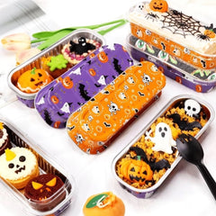 Molde Horneable Rectangular con Tapa Halloween #1 x 5