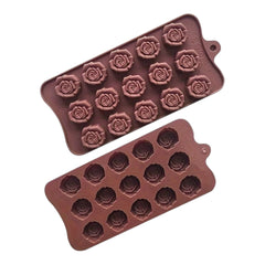 Molde Silicona Mini Bombones Rosas x 15