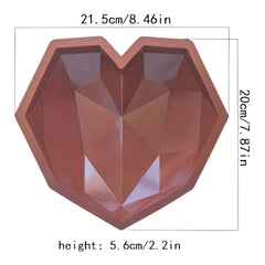 Molde Silicona Corazón Diamantado Sorpresa