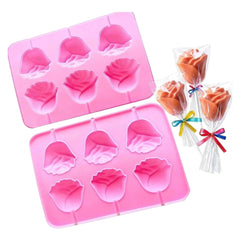 Molde Silicona Rosas 3D Desmontable de 2 piezas