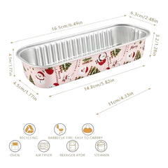 Molde Horneable Rectangular con Tapa Navidad #1 x 5