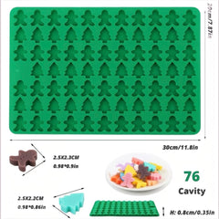 Molde Silicona Mini Apliques Navideños x 76