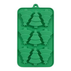 Molde Silicona Árboles Navidad x 9
