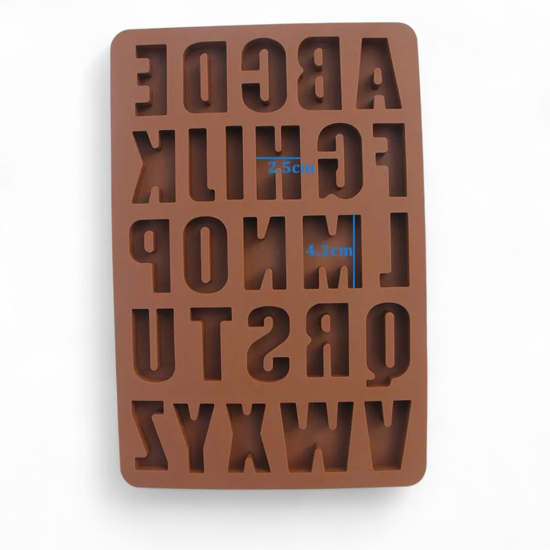 Molde Silicona Alfabeto Choco Mensaje Clásico