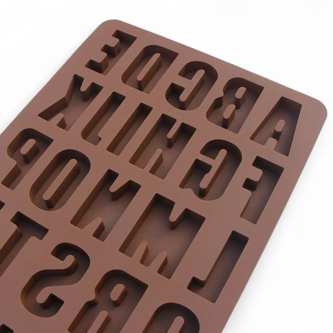 Molde Silicona Alfabeto Choco Mensaje Clásico