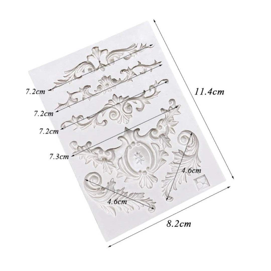 Molde Silicona Arabescos x 6