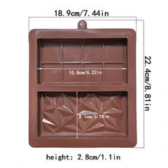 Molde Silicona Barra Chocolate Dubái Doble