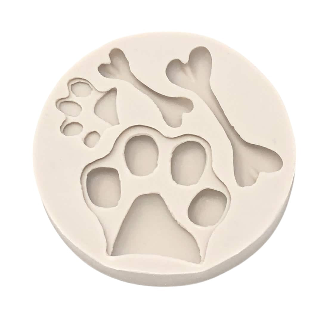 Molde Silicona Huellas Cachorro Mini