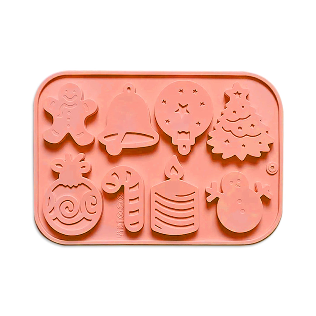 Molde Silicona Chocolatina Mágica Navidad x 8