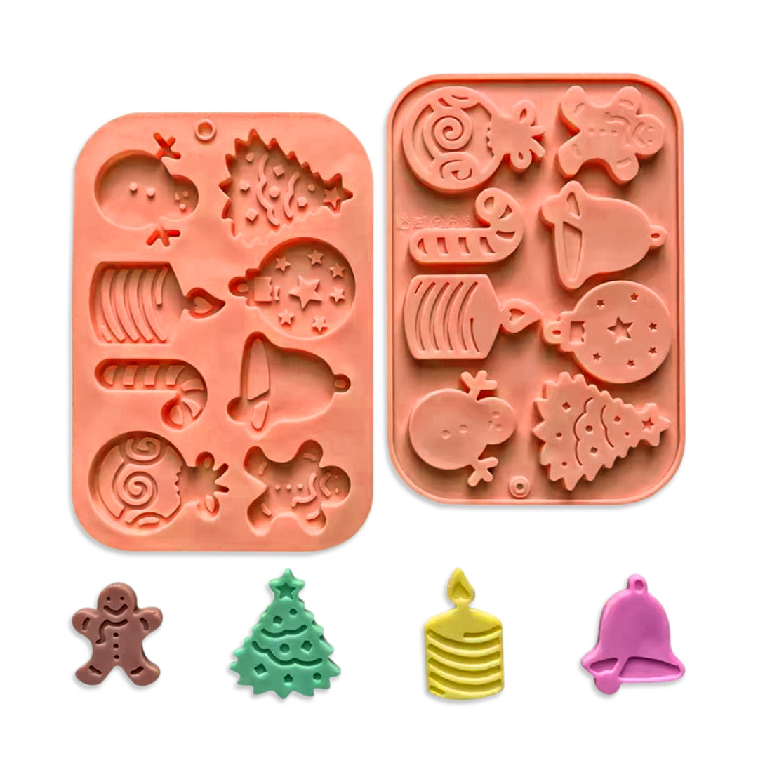 Molde Silicona Chocolatina Mágica Navidad x 8