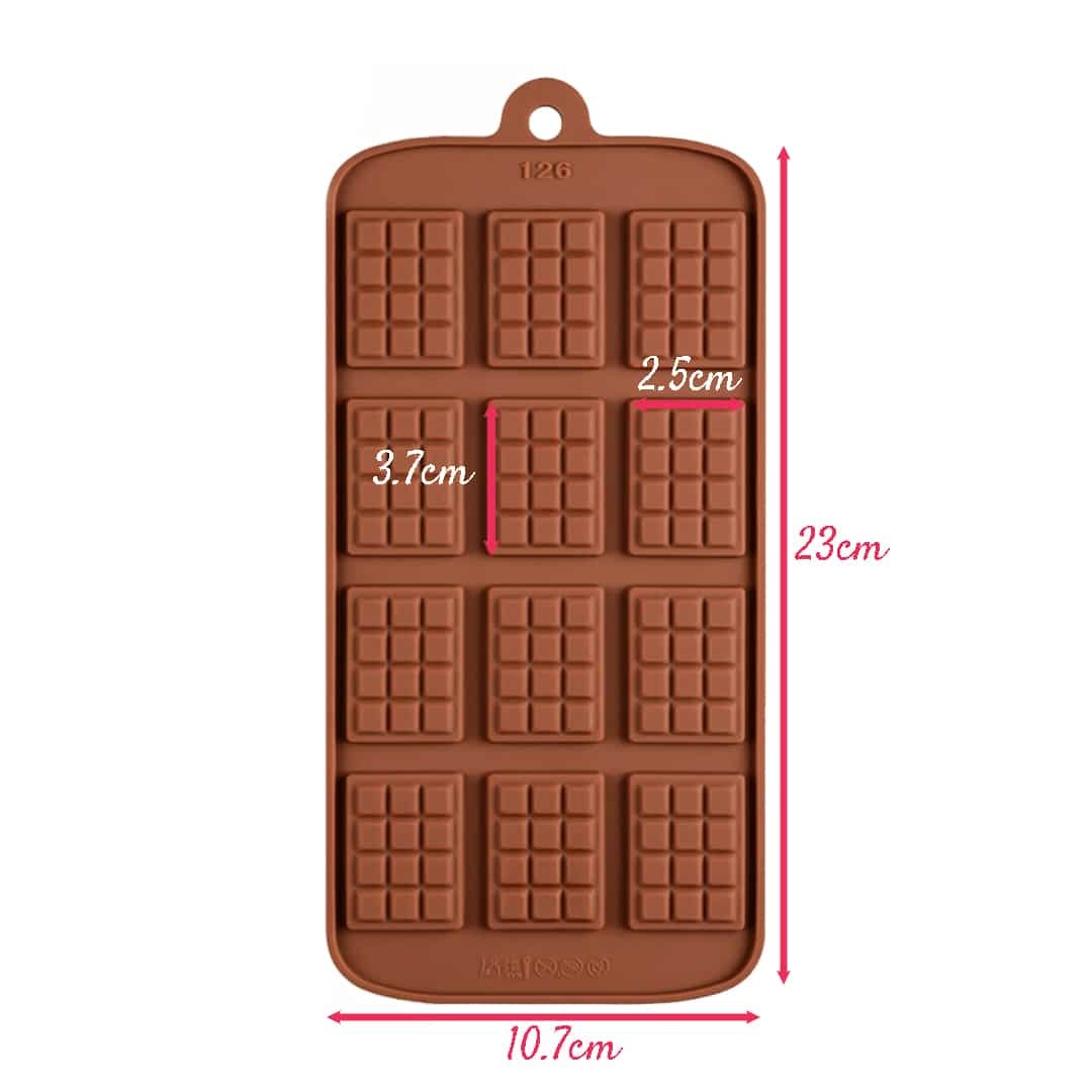 Molde Silicona Mini Tableta de Chocolatina