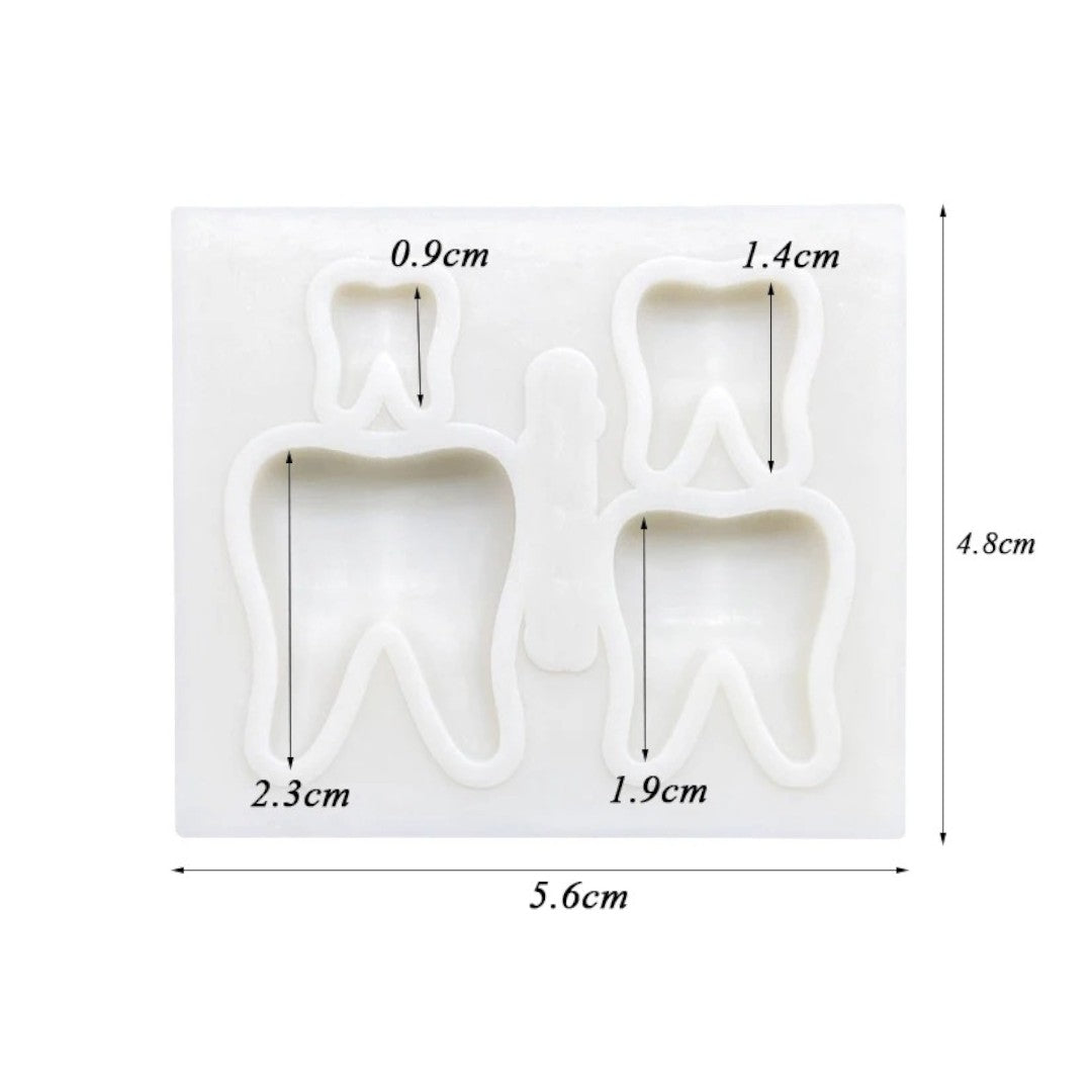 Molde Silicona Muelas Mini x 4