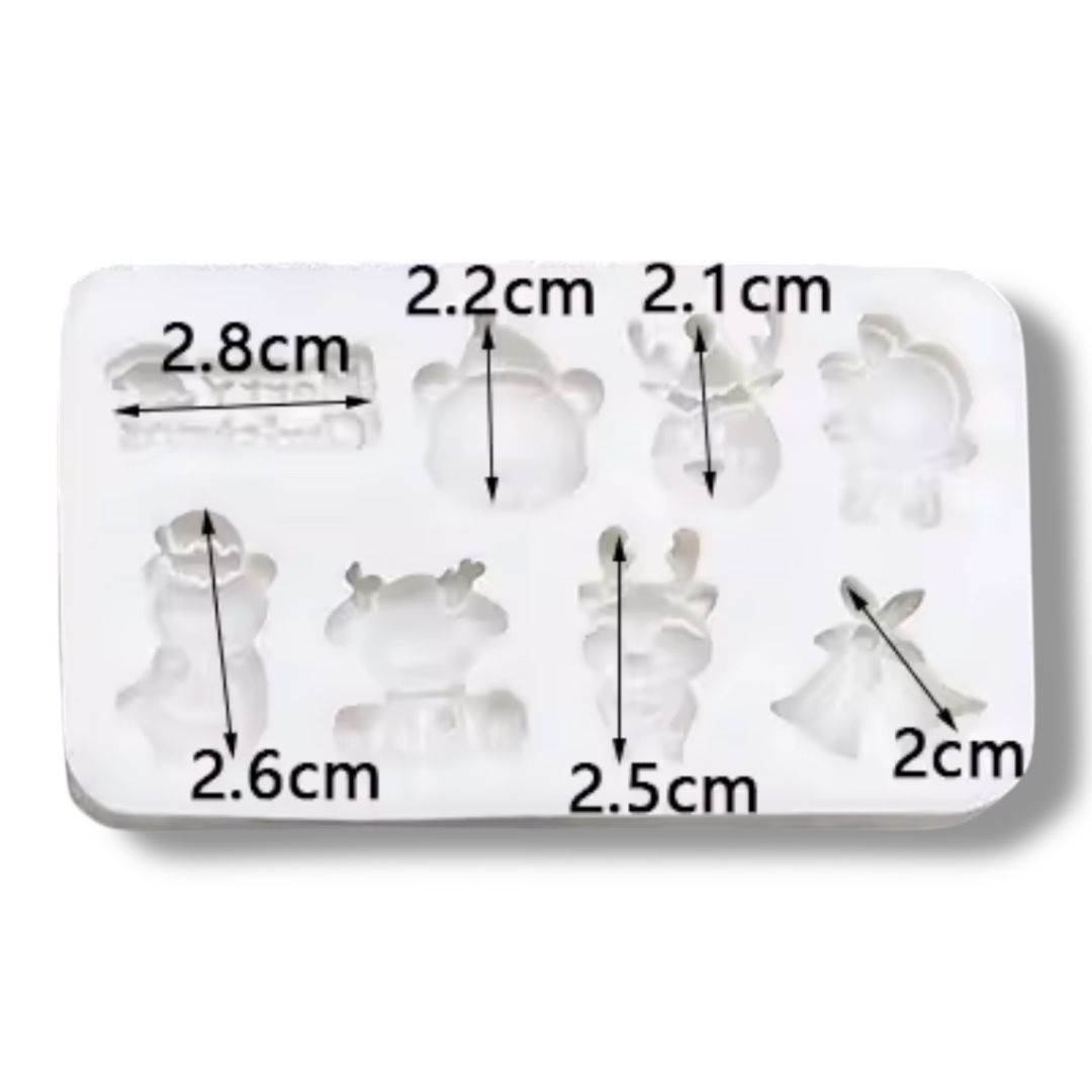 Molde Silicona Mini Navidad Tierna x 8