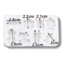 Molde Silicona Mini Navidad Tierna x 8