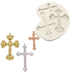 Molde Silicona Cruces Grandes x 3