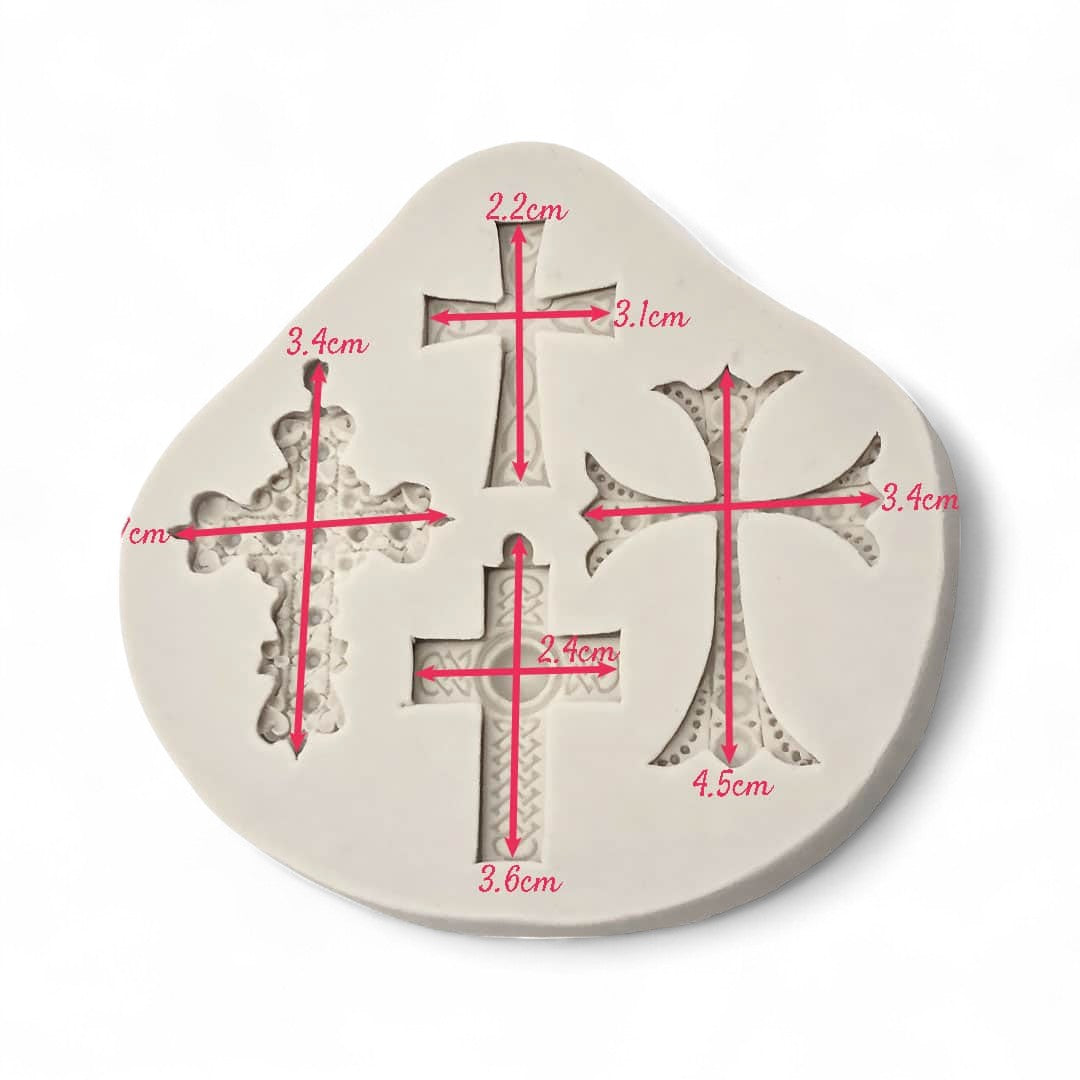 Molde Silicona Cruces Pequeñas x 4