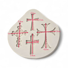 Molde Silicona Cruces Pequeñas x 4