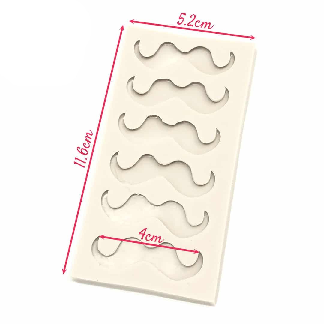 Molde Silicona Mostachos x 6