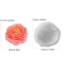 Molde Silicona Suave Peonia Abierta 3D