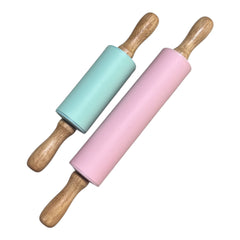 Rodillo de Silicona Mango De Madera