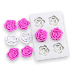 Molde Silicona Rosas Mini x 6