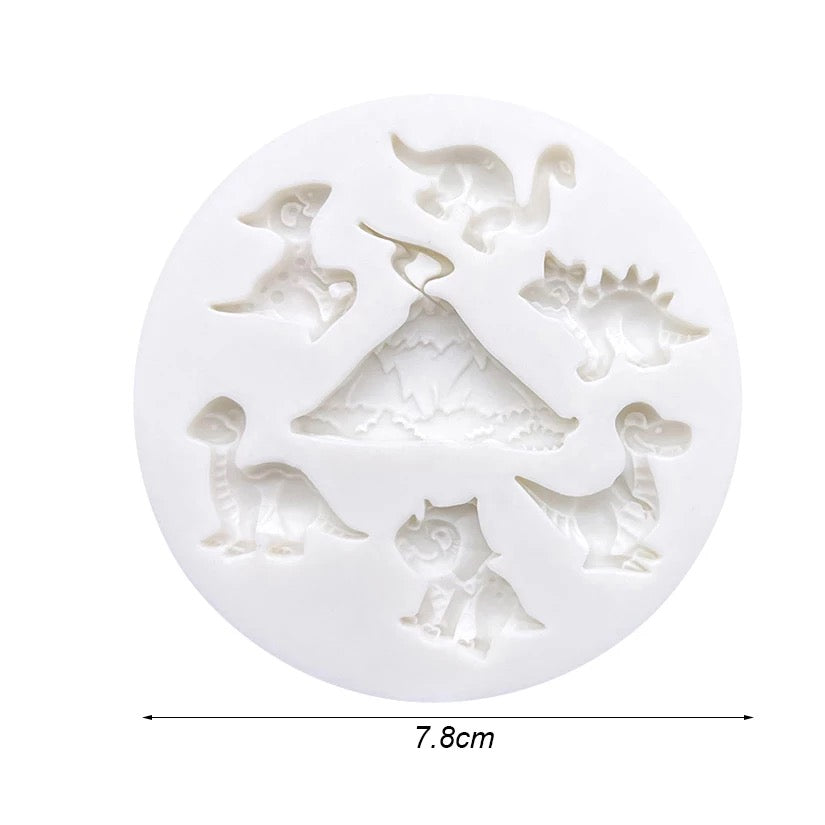 Molde Silicona Dinosaurios Mini