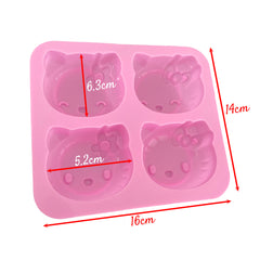 Molde Silicona Bombón Hello Kitty x 4