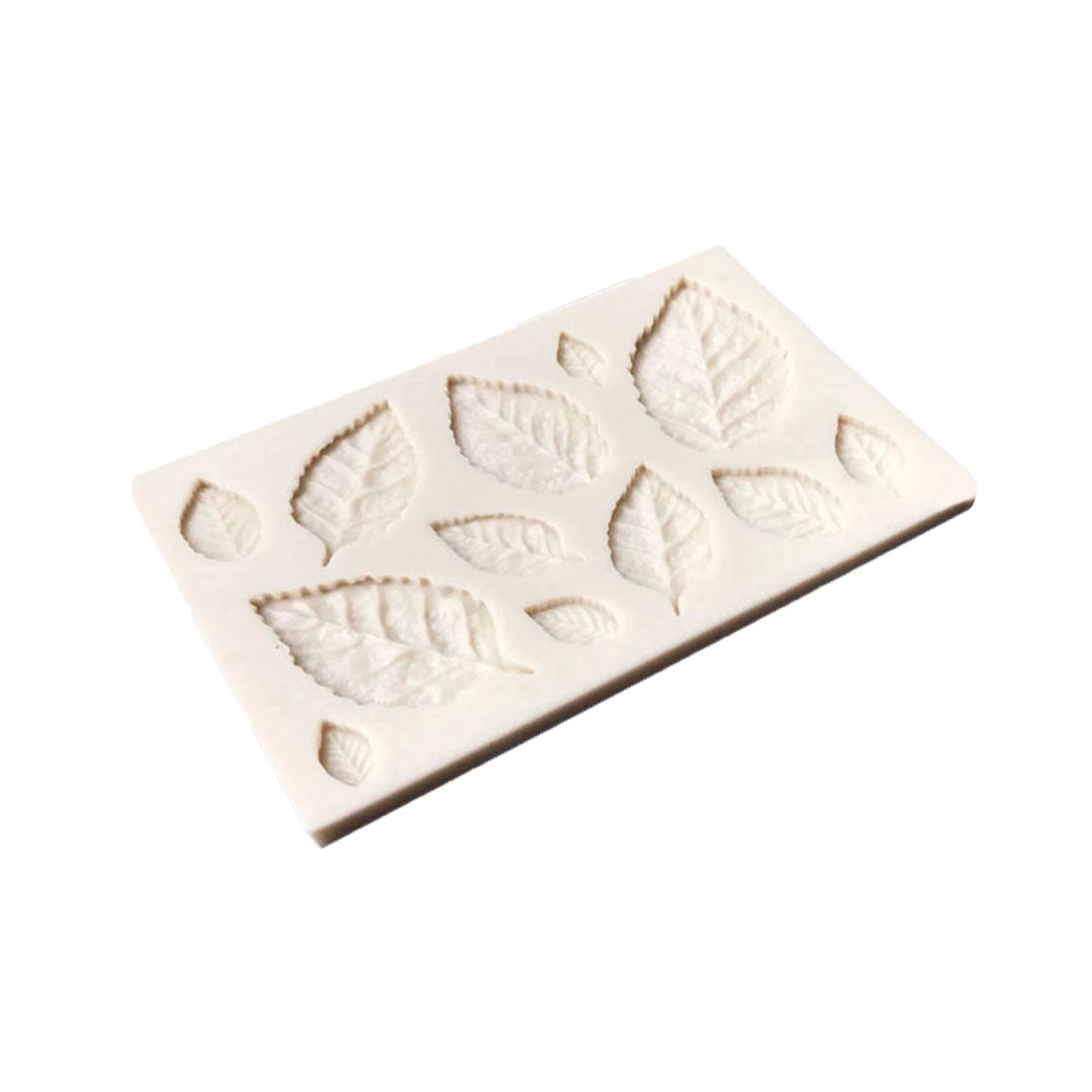 Molde Silicona  Hojas Mini Surtidas x 12