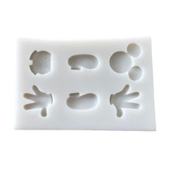 Molde Silicona Mickey Por Partes