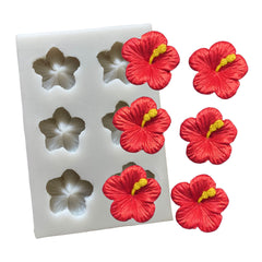 Molde Silicona Flor Cayena Mini x 6