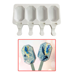 Molde Silicona Paleta Octágono Pequeña