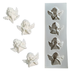 Molde Silicona Ángel Clásico x 4