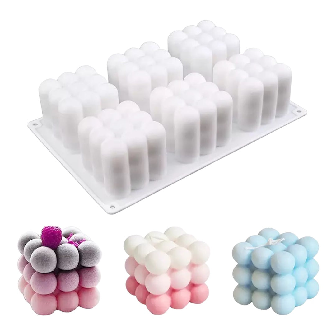 Molde Silicona Burbujas 3D x 6 Cavidades