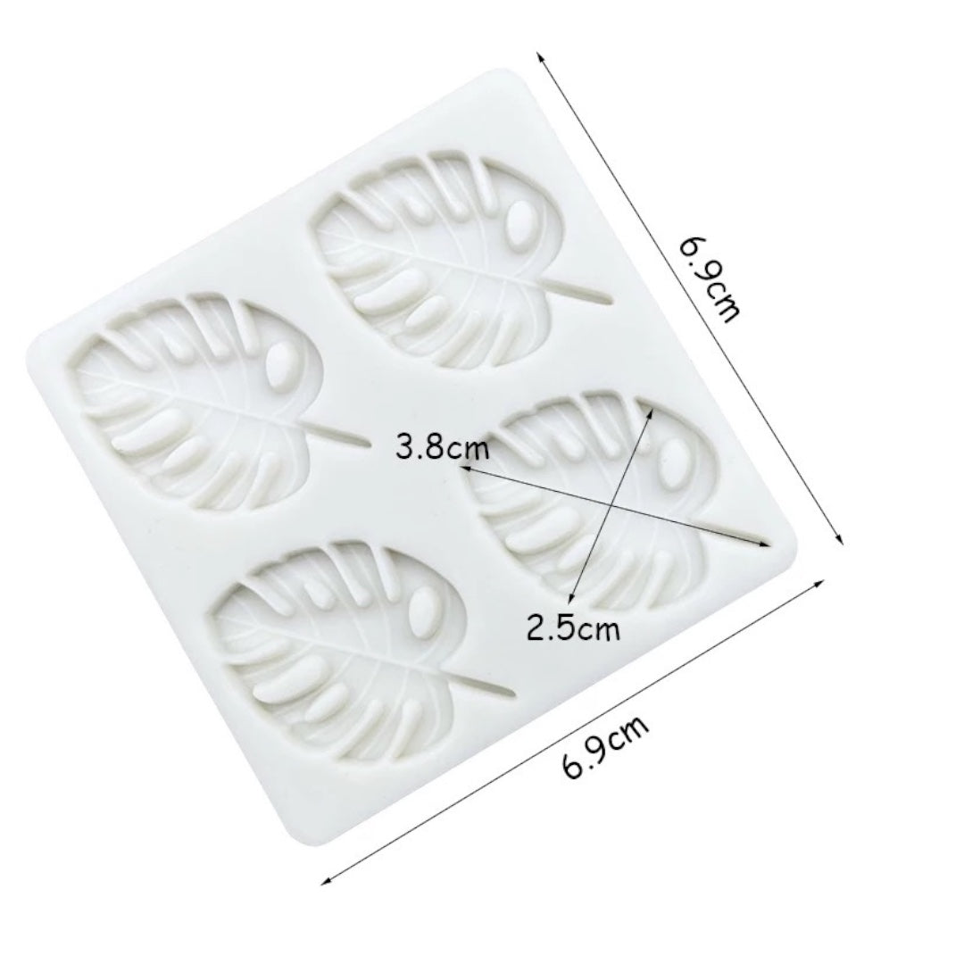 Molde Silicona Hojas Balazo x 4 Mini