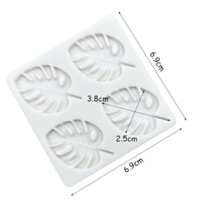 Molde Silicona Hojas Balazo x 4 Mini