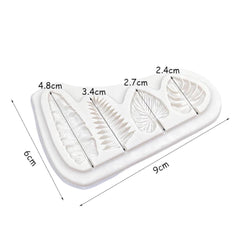 Molde Silicona Hojas Mini Surtidas x 4