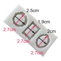 Molde Silicona Marcos Mini x 3
