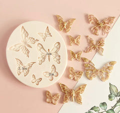 Molde Silicona Mariposas Surtidas x 6 Piezas