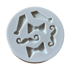 Molde Silicona Corbata y Mostachos Mini